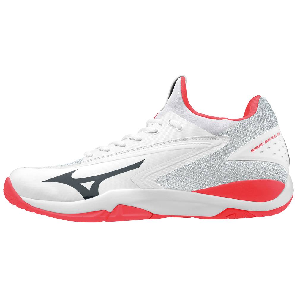 Mizuno Wave Impulse - Bayan Tenis Ayakkabısı - Beyaz/Mercan Türkiye (VWNMHF-816)